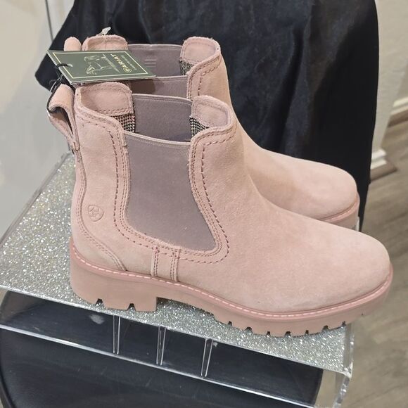 Ariat Wexford Lug Chelsea Boots- Dusty Rose - Picture 12 of 13